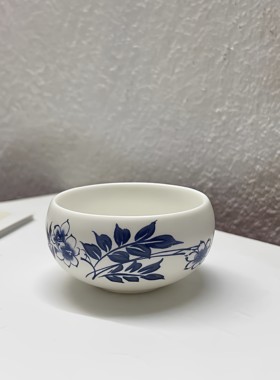 台湾宜龙正品茶具 杨莉莉童戏青花小品杯40ml