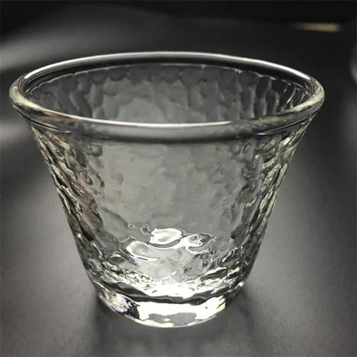 加厚耐热锤目纹玻璃杯新品