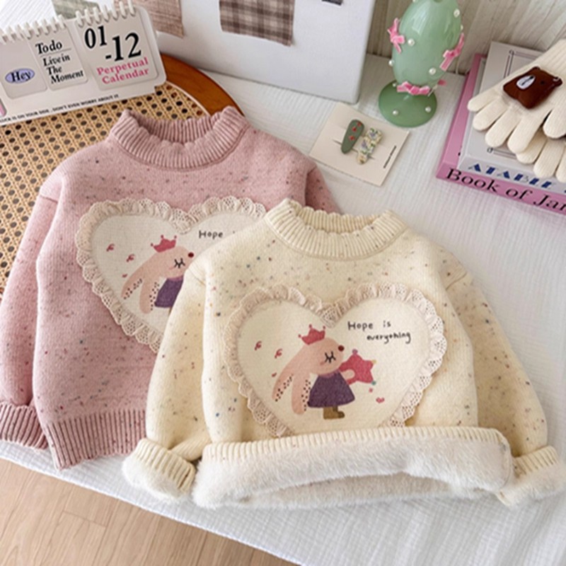 2025新款女童冬季一体绒毛衣女宝宝卡通加绒加厚针织衫儿童打底衫,童装/婴儿装/亲子装,毛衣/针织衫,淘宝优惠券,粉丝福利购,淘宝优惠卷