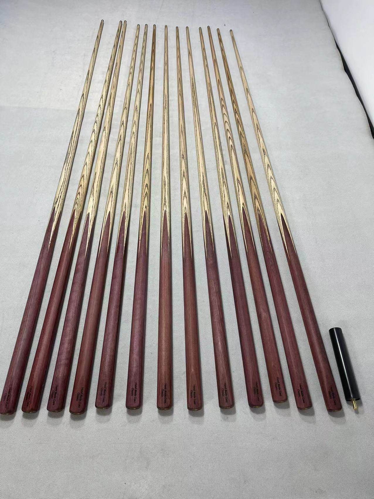 10mm英式小头单节通杆 台球杆 中式黑八台球单节球杆handmadecues