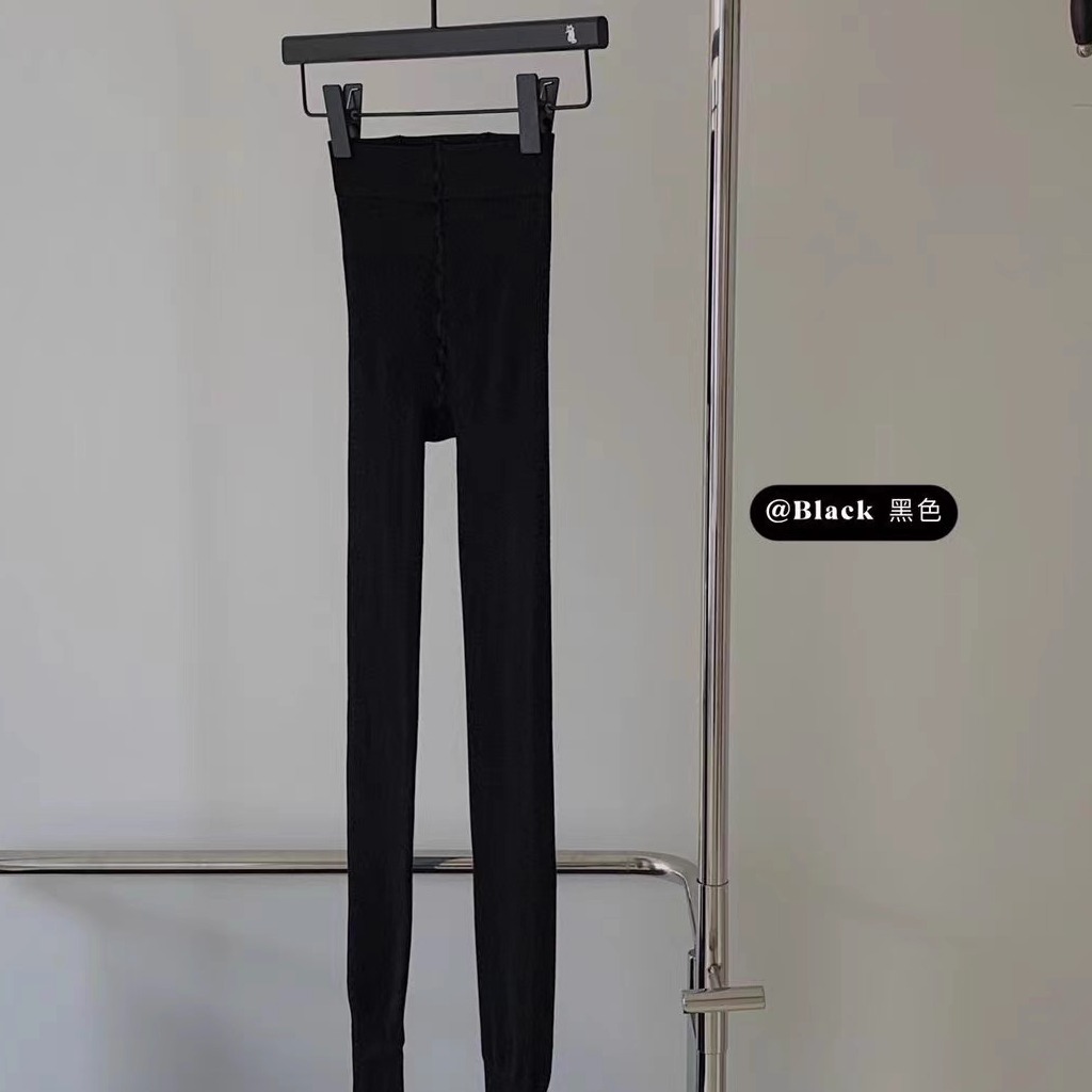 加绒打底裤女秋冬压力外穿连裤袜冬季灰色踩脚款配裙子深灰瘦腿袜