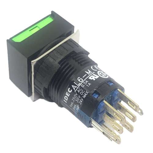 IDEC带灯按钮AL6Q型正方形按钮开关5脚日本和泉原厂正品量大优惠