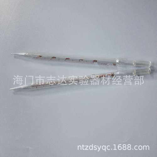 玻璃刻度吸管 多规格玻璃移液管 1ml 2ml 3ml 5ml 10ml 吹泡吸管