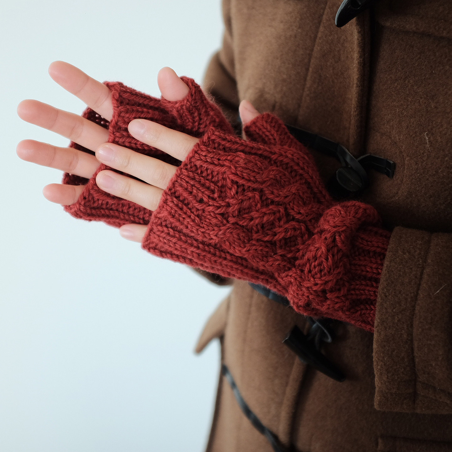 轻轻士多|原创日系加长澳洲羊毛手工针织羊毛半指手套保暖抗起球,服饰配件/皮带/帽子/围巾,手套,淘宝优惠券,粉丝福利购,淘宝优惠卷