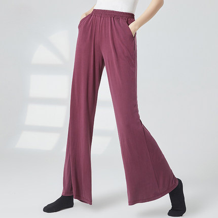 古典舞阔腿裤练功裤现代舞舞蹈女直筒宽松形体裤子新款飘逸美臀