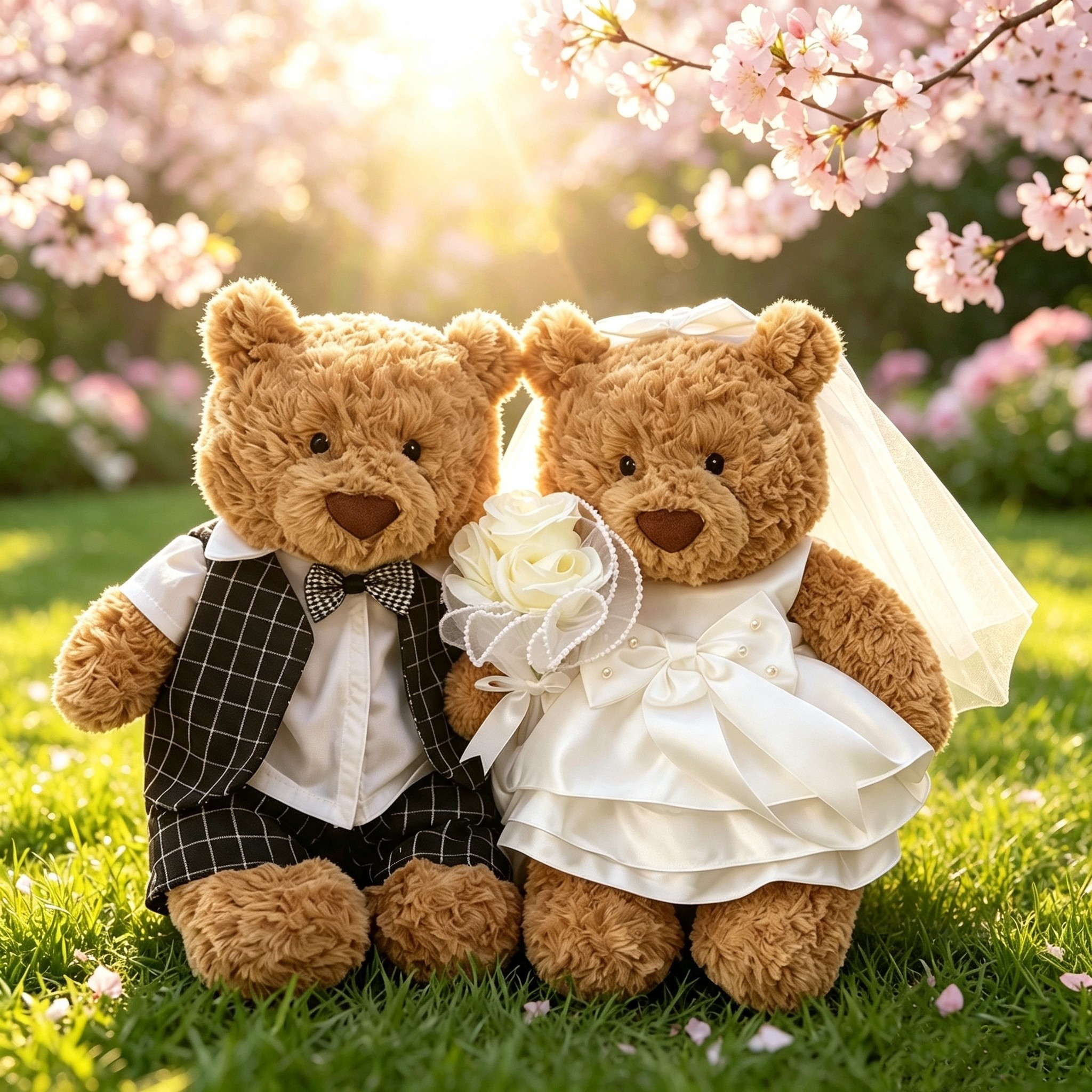 手作jellycat巴塞罗熊礼服西装婚纱巴塞罗那熊压床娃娃衣服着替图片