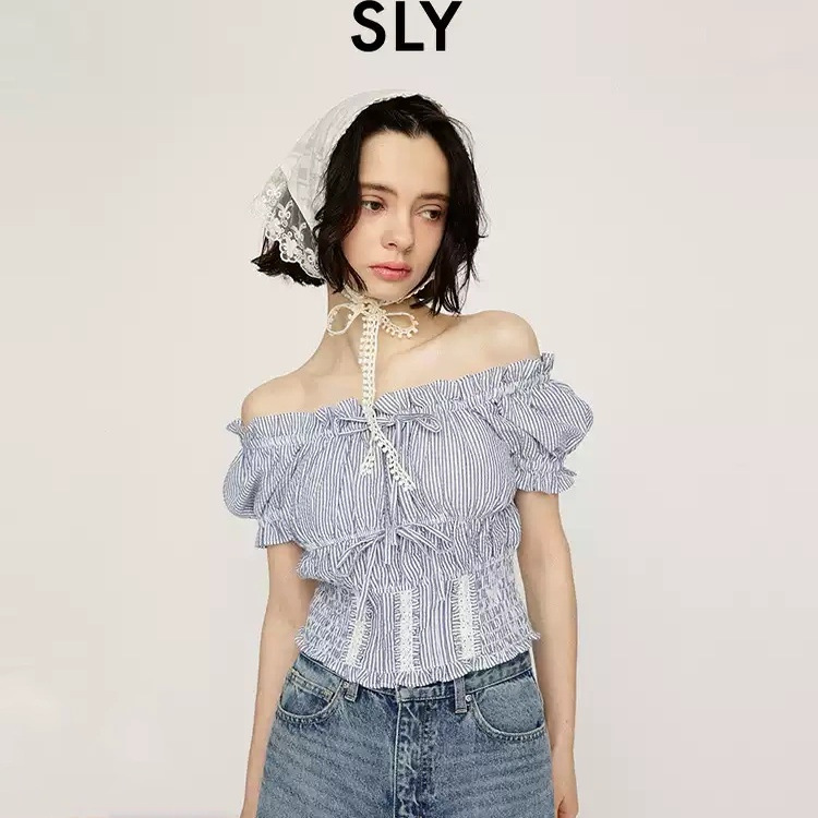 日系SLY2025夏季新品法式衬衫
