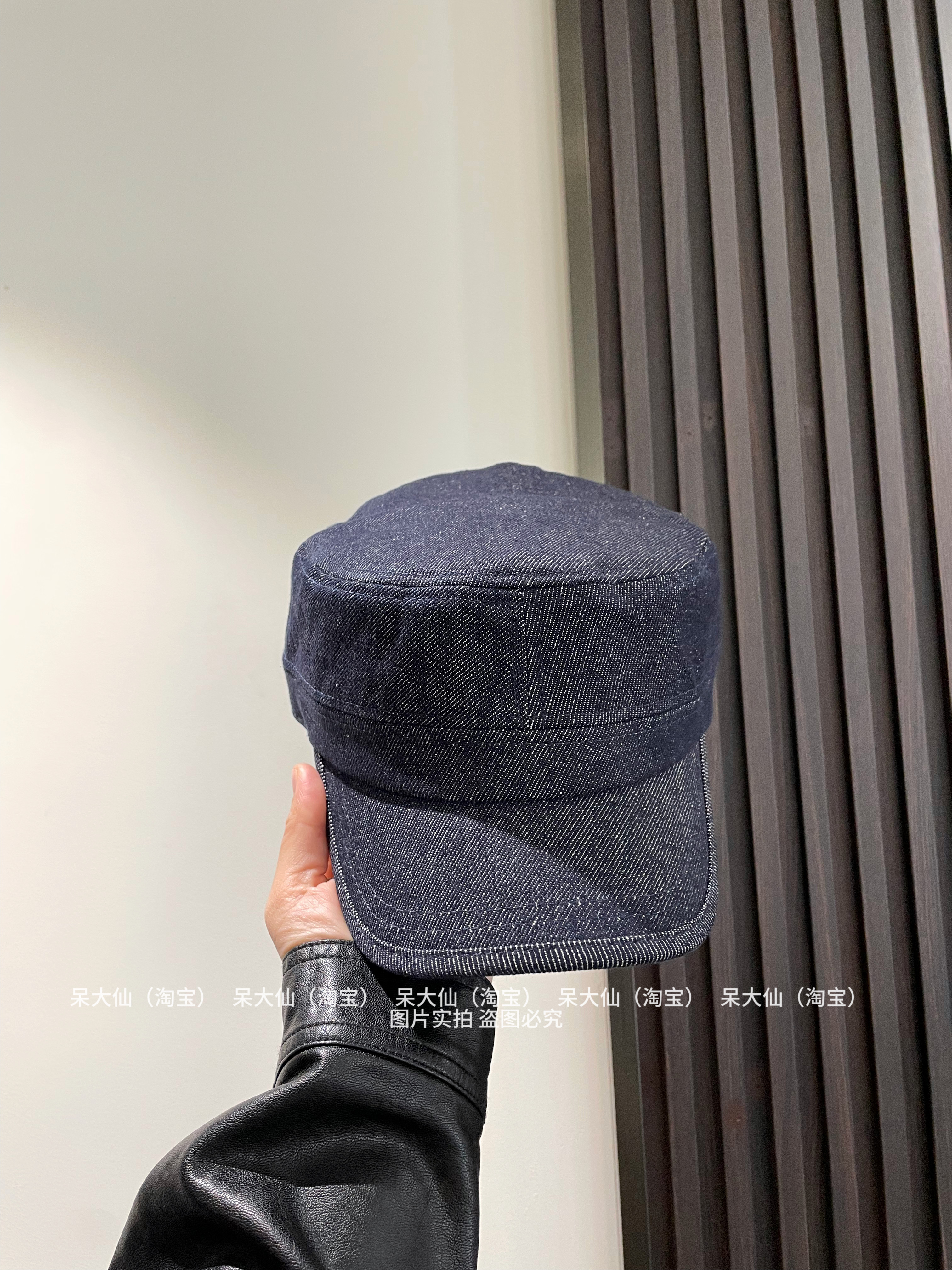 博主推荐原色牛仔平顶帽女春夏秋高级感时尚报童帽显脸小马术帽子