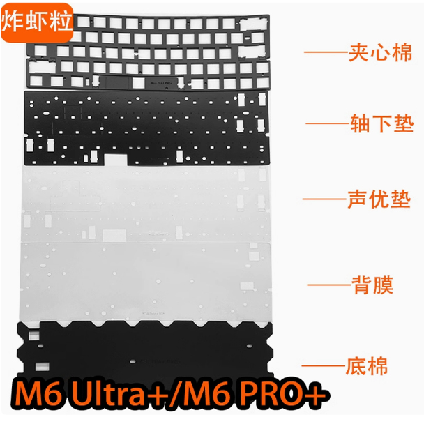 M6 Ultra+/M6 PRO+单模磁轴键盘声音包PORON夹心棉底棉PET声优垫