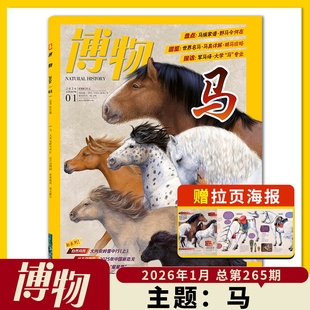 【单期可选】博物杂志 2026年1月主题：马  中国国家地理青少年版自然科学探索动植物科普百科万物好奇号2023年
