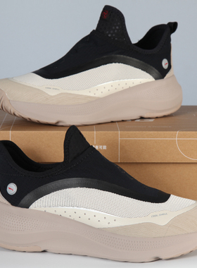 李宁SOFT GO 一脚蹬男鞋2024新款夏季网面透气运动休闲鞋AGLU105