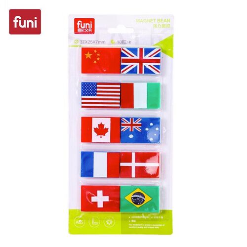 富尼彩色多国国旗冰箱磁扣