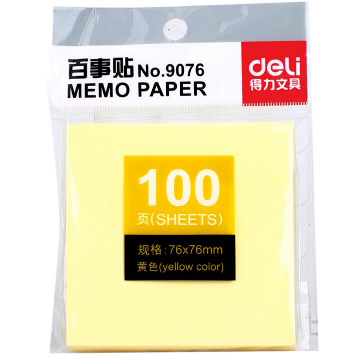 正品得力9075/9076/9077告事贴 易事贴 N次贴 告示贴便签贴记事贴