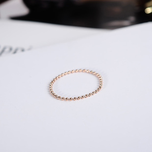 韩国个性精致迷你钛钢戒指女ins潮网红软链条食指环戒子时尚饰品