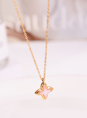 钛钢项链 不掉色！极简高级感新款项链女小众设计感锁骨链百搭配