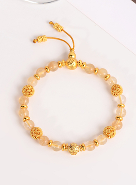 铜合金手链 新中式葫芦手链女轻奢小众设计花丝手串个性百搭手饰