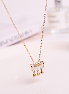 钛钢项链 新中式平安锁项链女小众设计感锁骨链高级感饰品不褪色