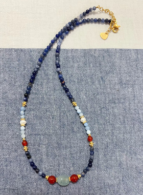 钛钢项链 新中式串珠项链女轻奢高级感小众设计锁骨链配饰不褪色