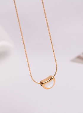 钛钢项链 高级感复古豌豆项链女小众设计国风气质锁骨链百搭配饰