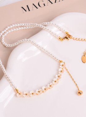 钛钢项链 轻奢夏季项链女高级设计感小众装饰锁骨链不褪色饰品