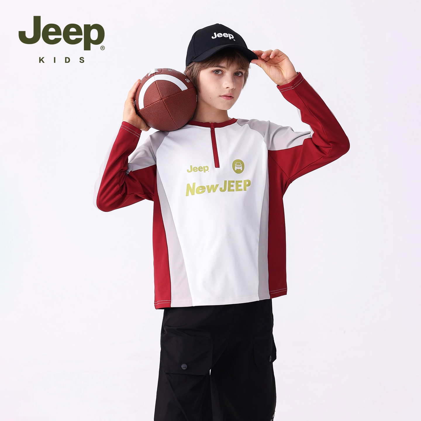 Jeep儿童秋款长袖时尚百搭又舒适