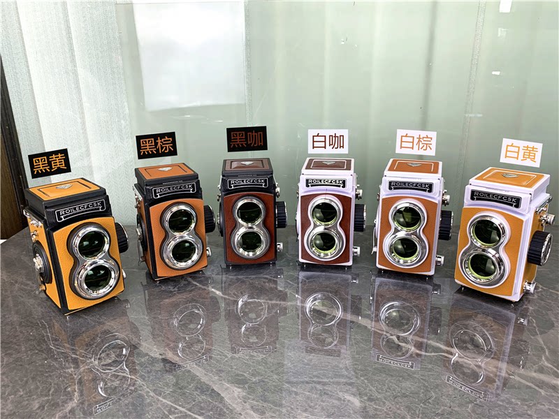 禄来相机模型皮革款/简装款带配重/影楼电影样板间欧式风摆件道具