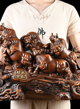 五牛摆件纳福礼品招财吉祥物高端创意男士办公室客厅家居好物装饰