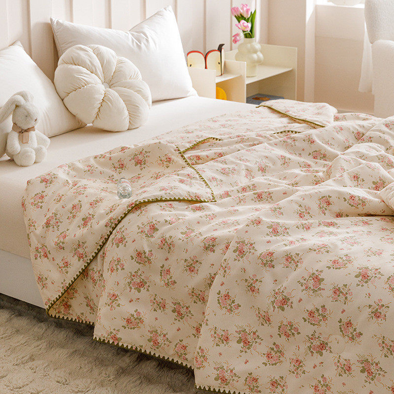 小清新双层洗夏凉被薄款大豆被子被芯小碎花可机纱空调被夏被,床上用品,化纤被,淘宝优惠券,粉丝福利购,淘宝优惠卷