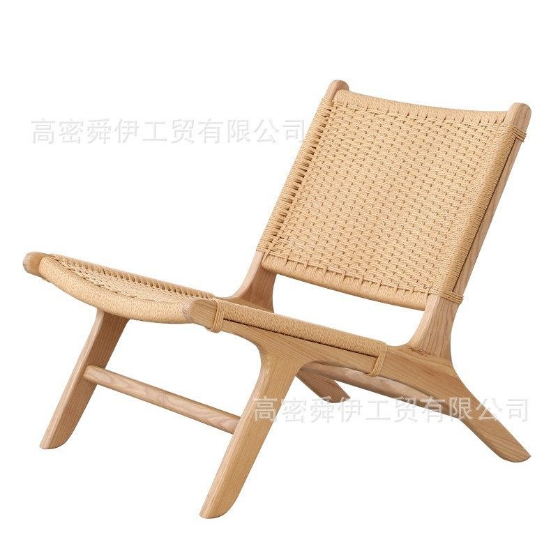 舜伊躺椅实木沙滩家具别墅酒店民宿客厅阳台家用简约绳编休闲椅,户外/登山/野营/旅行用品,户外椅子凳子,淘宝优惠券,粉丝福利购,淘宝优惠卷