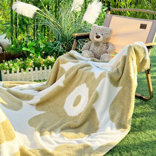 ab版披肩加厚提花毛毯办公室午睡盖毯家用双层毯单人沙发毯被套毯