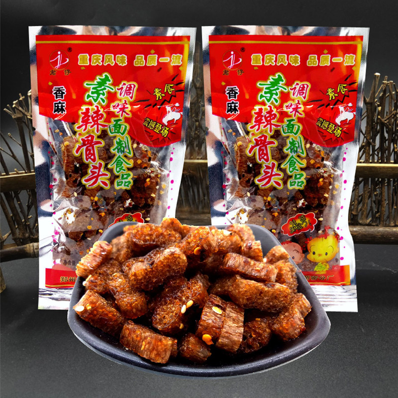君仔香麻素辣骨头/火爆鸡筋 20g*60袋 多种口味 童年怀旧零食