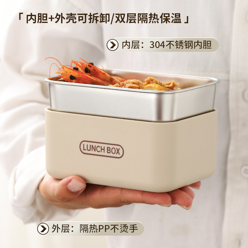 德国不锈钢饭盒上班族2025新款微波炉加热学生专用大容量带饭餐盒