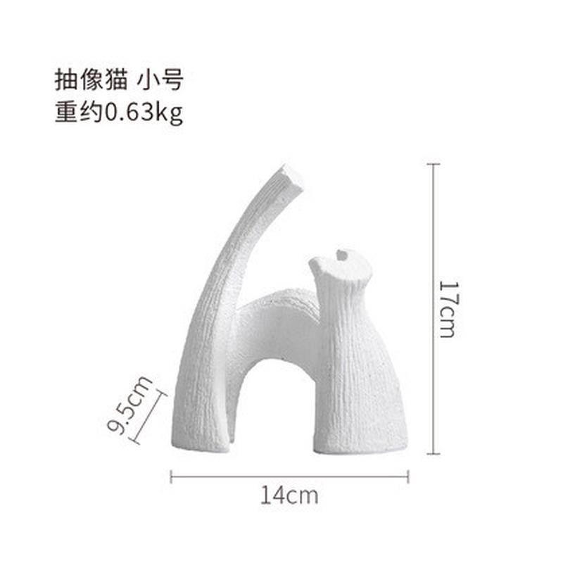抽象猫摆件艺术可爱样板间卧室书桌创意造型家居软装装饰品