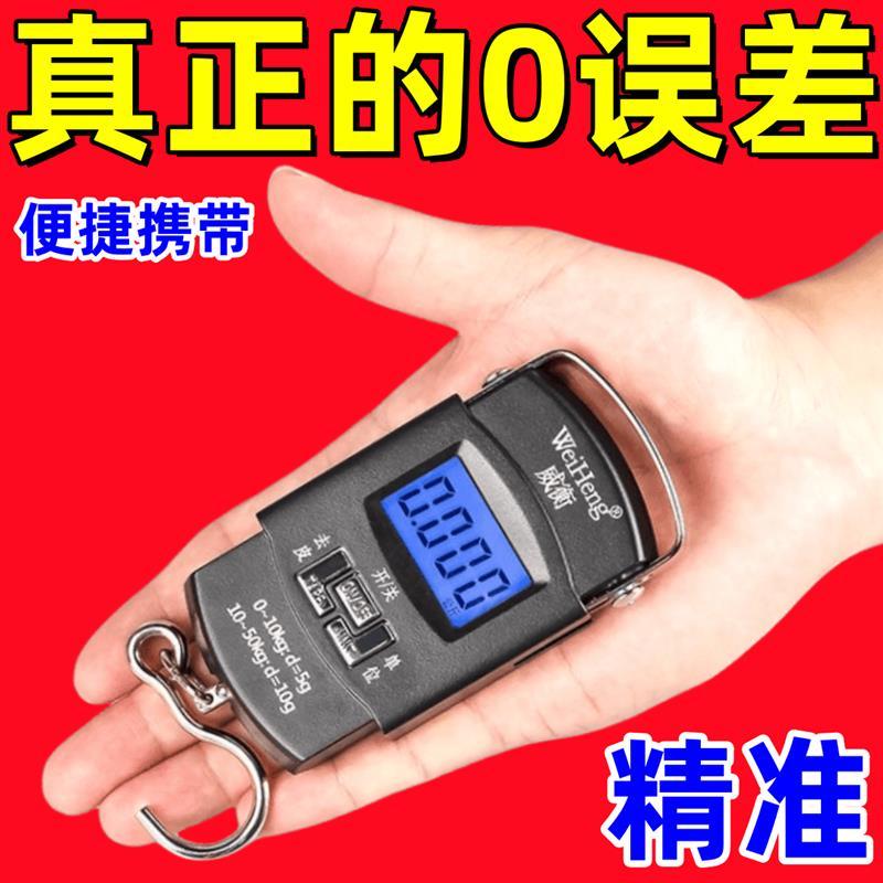高精度手提电子秤家用弹簧小型便携式迷你称鱼器手拿小巧吊勾小称