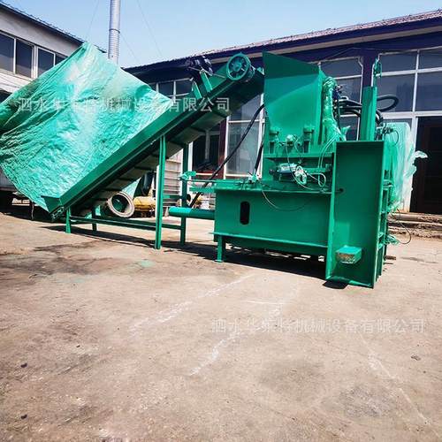 稻壳垫料压块机椰砖木屑刨花宠物锯末打包机玉米芯纸棉打捆装袋机