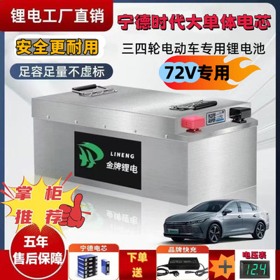宁德时代三四轮电动车锂电池72V磷酸铁锂三元锂大单体摆摊叉车