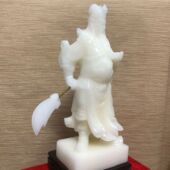 厂家批发玉石玉关公阿富汗武财神白玉摆件家庭摆件加工各种礼品