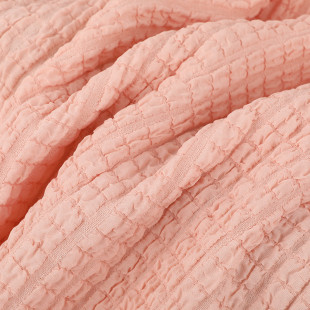 320g大提花泡泡格面料高弹力凹凸涤纶花型布料女装 头饰面料 童装