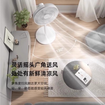 风扇落地扇电风扇静音家用2025新款电扇一级能效立式大风力冷3221