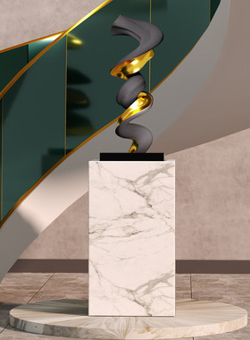 抽象轻奢雕塑落地摆件酒店大堂装饰摆件现代大型玄关售楼部艺术品