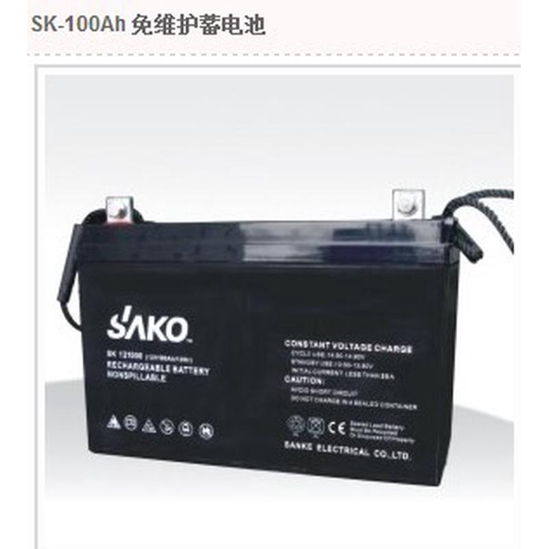 三科免维护蓄电池100AH12V铅酸EPS太阳能UPS电动汽车摩托胶体电瓶