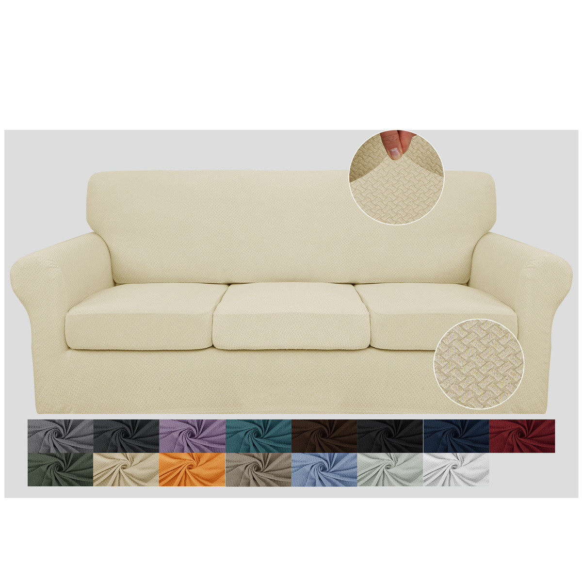 批发针织纯色绳结加厚弹力形沙发套沙发万能套高级感四季通用,居家布艺,沙发垫,淘宝优惠券,粉丝福利购,淘宝优惠卷