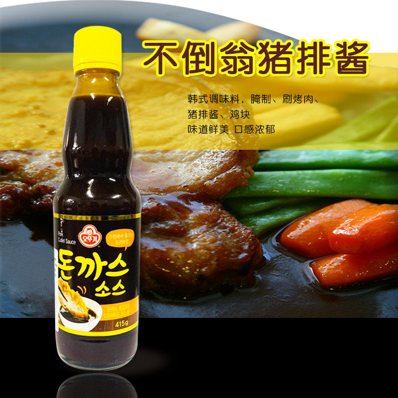 速发韩国进口不倒翁炸猪排酱415g韩式猪排沙司日式烤肉酱调味蘸酱