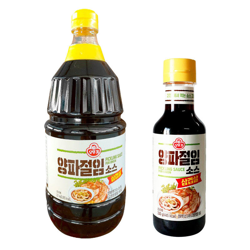 速发整箱韩国进口不倒翁腌洋葱汁酸甜烤肉蘸汁拌葱汁韩式烤肉汁调