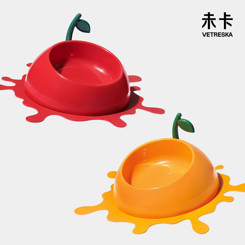 未卡爆汁橘橘宠物碗勺餐垫套装猫碗食盆防打翻大口径斜口碗,宠物/宠物食品及用品,猫狗碗/慢食碗,淘宝优惠券,粉丝福利购,淘宝优惠卷