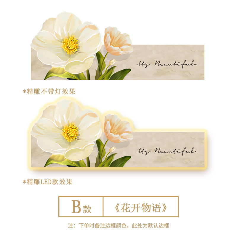 现代简约客厅装饰画北欧ins立体风沙发背景墙挂画花卉奶油led灯画图片