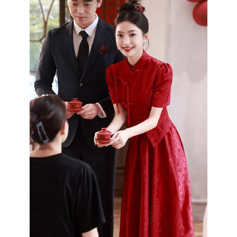 新品订婚红礼服秀禾服嫁衣女2025年新款结婚回门服新娘套装中式敬