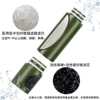 户外净水器便携式泵式过滤野外应急求生救援用品野炊抽水过滤器