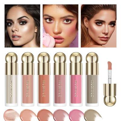 Liquid blush waterproof colorless highlight cream eyeshadow