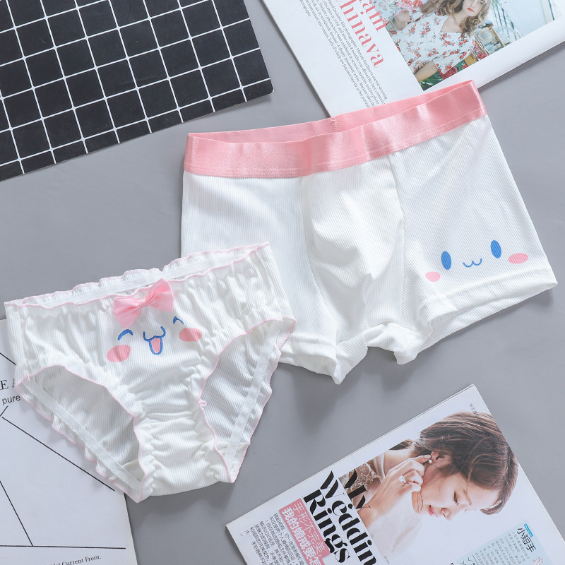 新品2025新款情侣内裤纯棉一男一女可爱卡通性感纯欲夫妻内衣透气